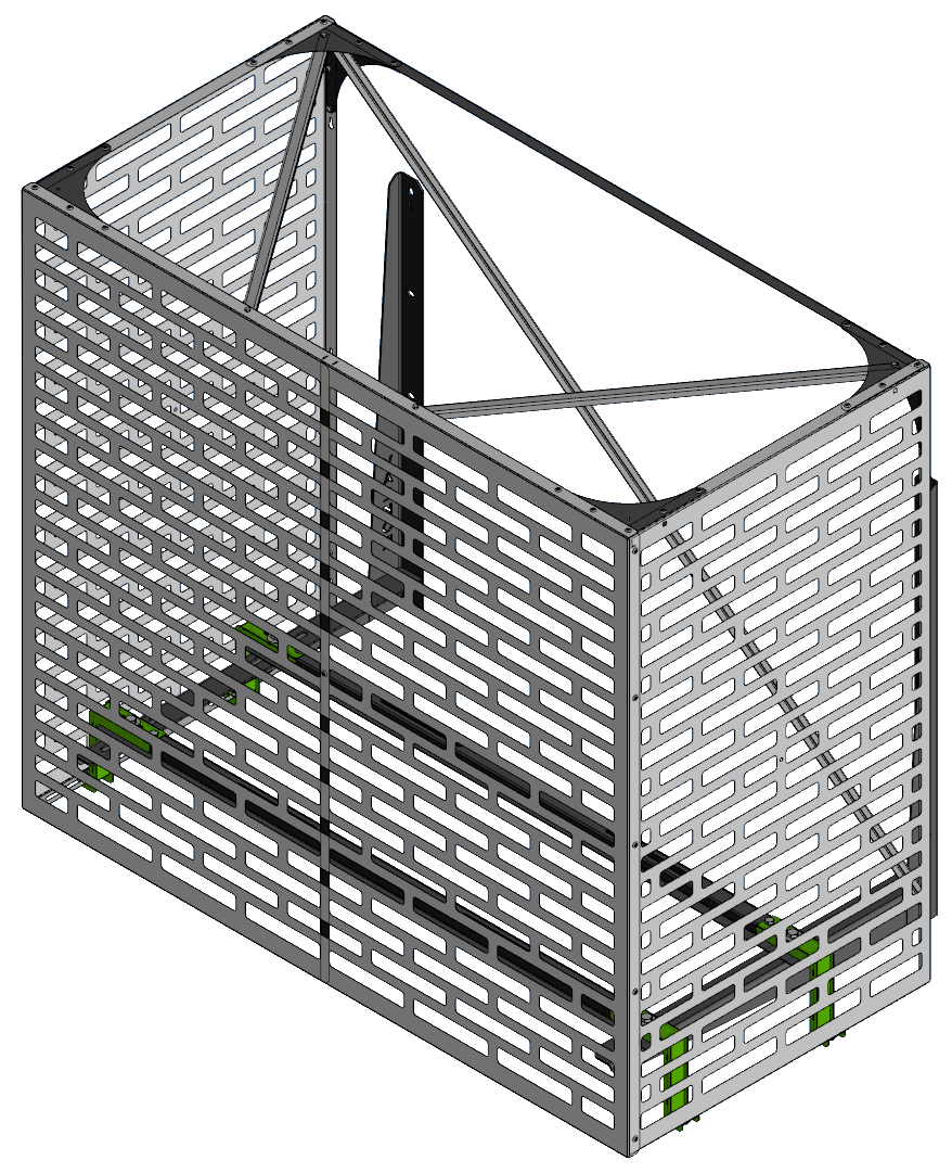 Корзина VALKOR 1150х1300х650 и кронштейны VK KR 800х700